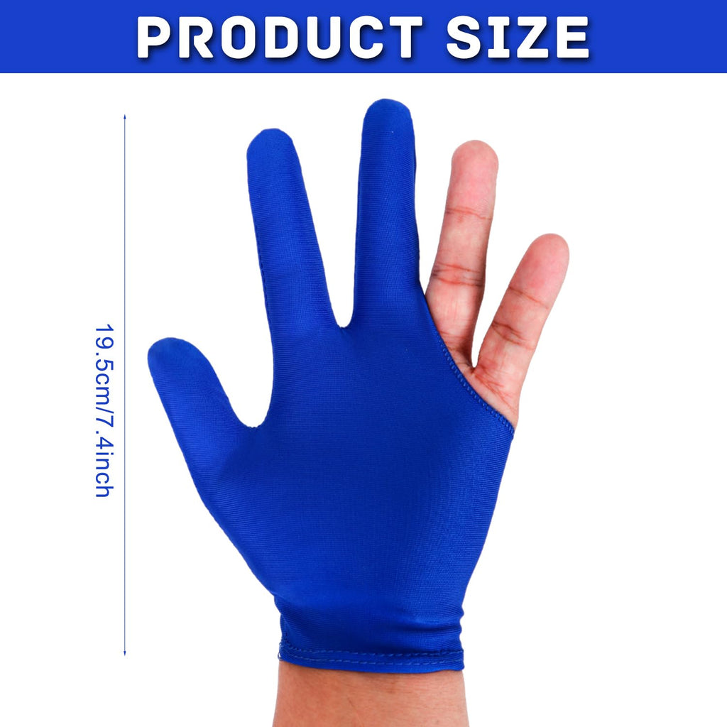 Glove 2 Pcs Three Finger Pool Glove Universal Cue Sports Gloves Breath