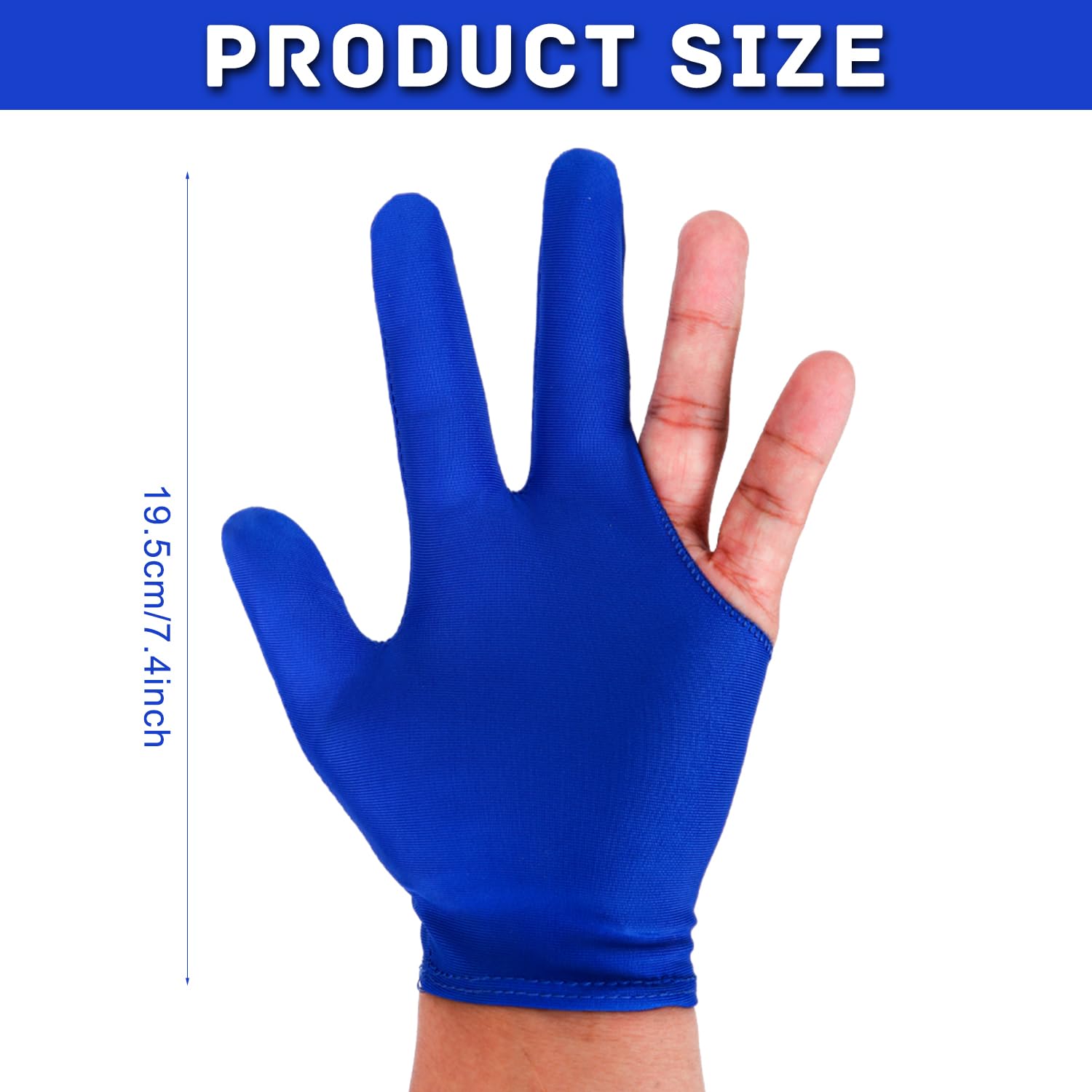 Glove 2 Pcs Three Finger Pool Glove Universal Cue Sports Gloves Breath