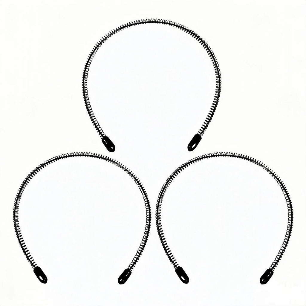 Mens Metal Headband, Unisex Black Headbands for Women, Hair Bands for Women's Ha