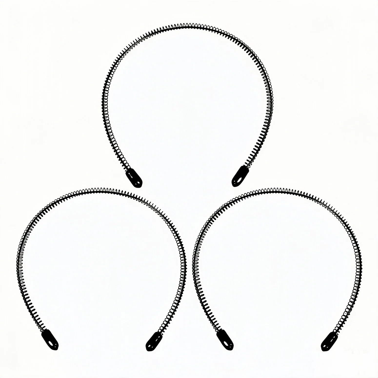 Mens Metal Headband, Unisex Black Headbands for Women, Hair Bands for Women's Ha