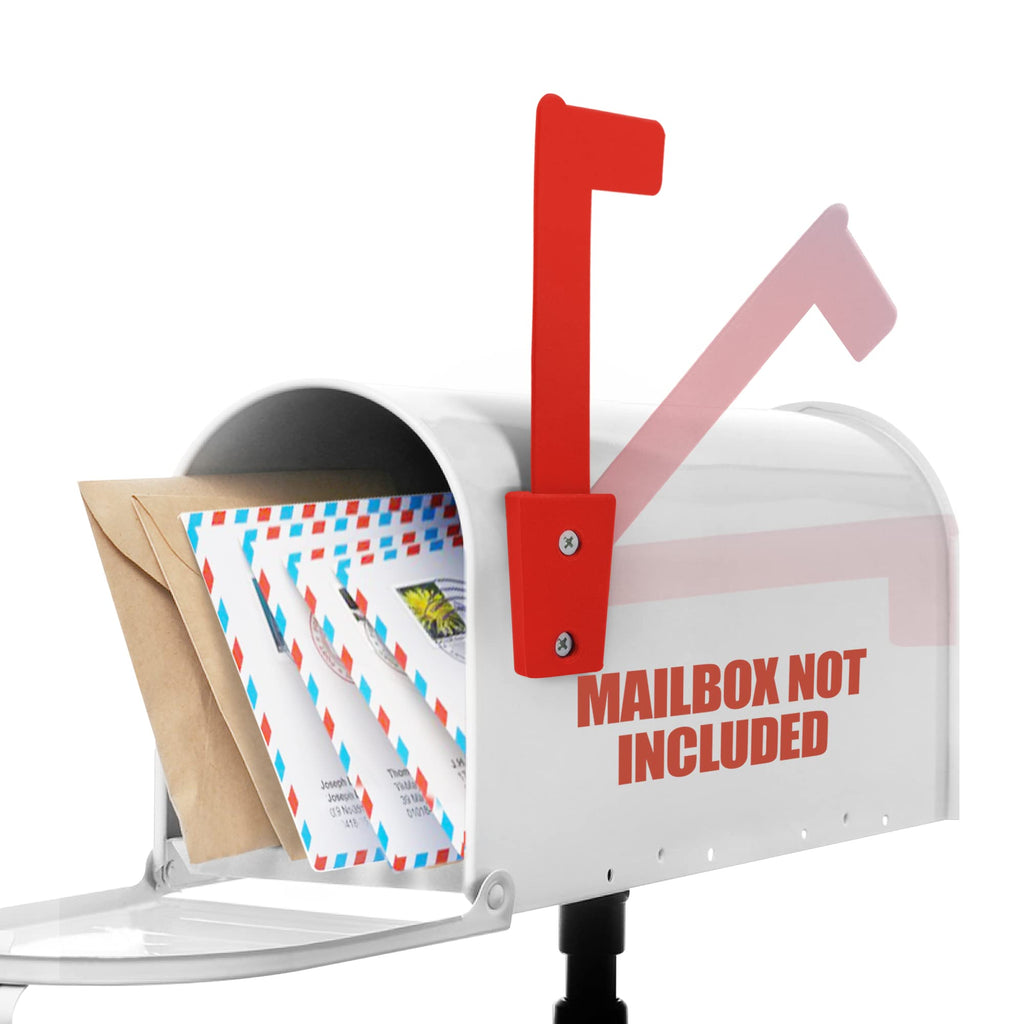 Universal Outgoing Mailbox Flag for Brick, Wood, Metal & Stucco - Rust Resistant