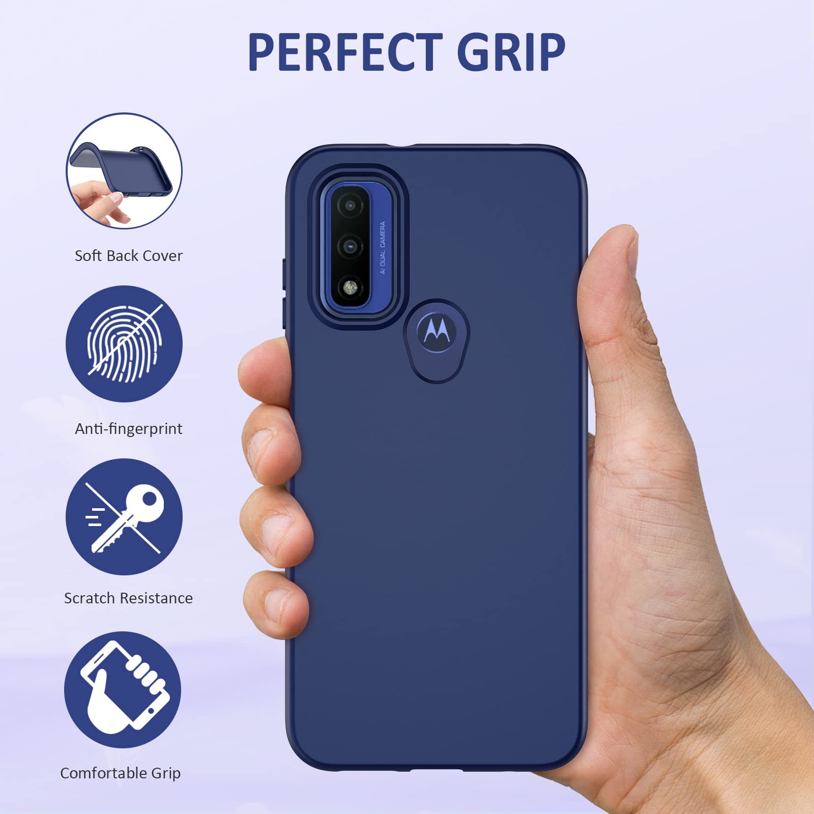 for Motorola Moto-G Pure Phone Case: G Play 2023 | G Power 2022 Silicone Matte C