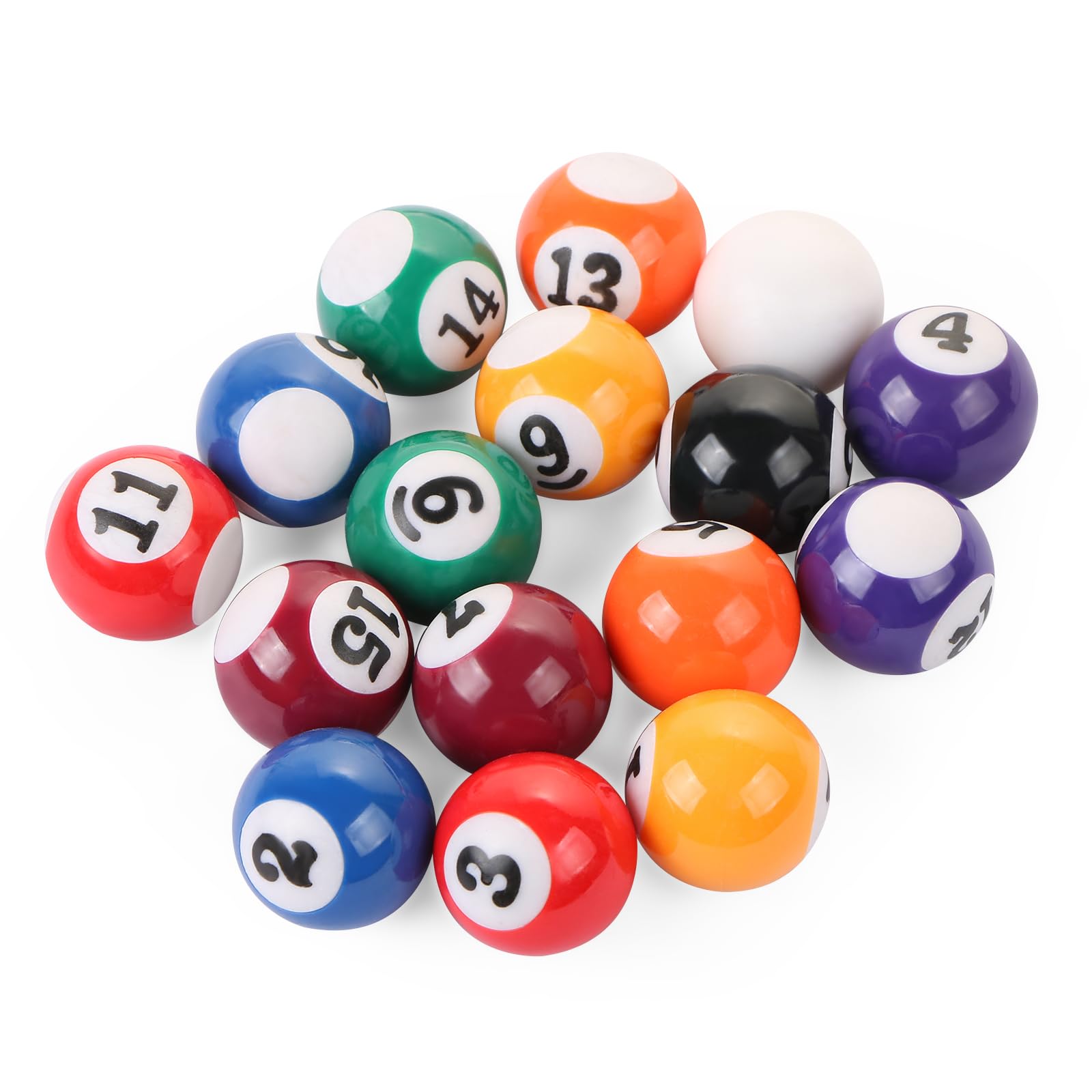 Mini Billiard Balls Set – 25mm (0.98") Small Pool Balls for Table Games, Travel