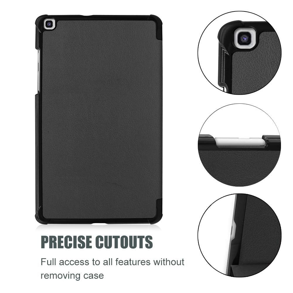 Slim Case for Galaxy Tab A 8-inch 2019 T290 T295, Light Cover Trifold Stand Hard
