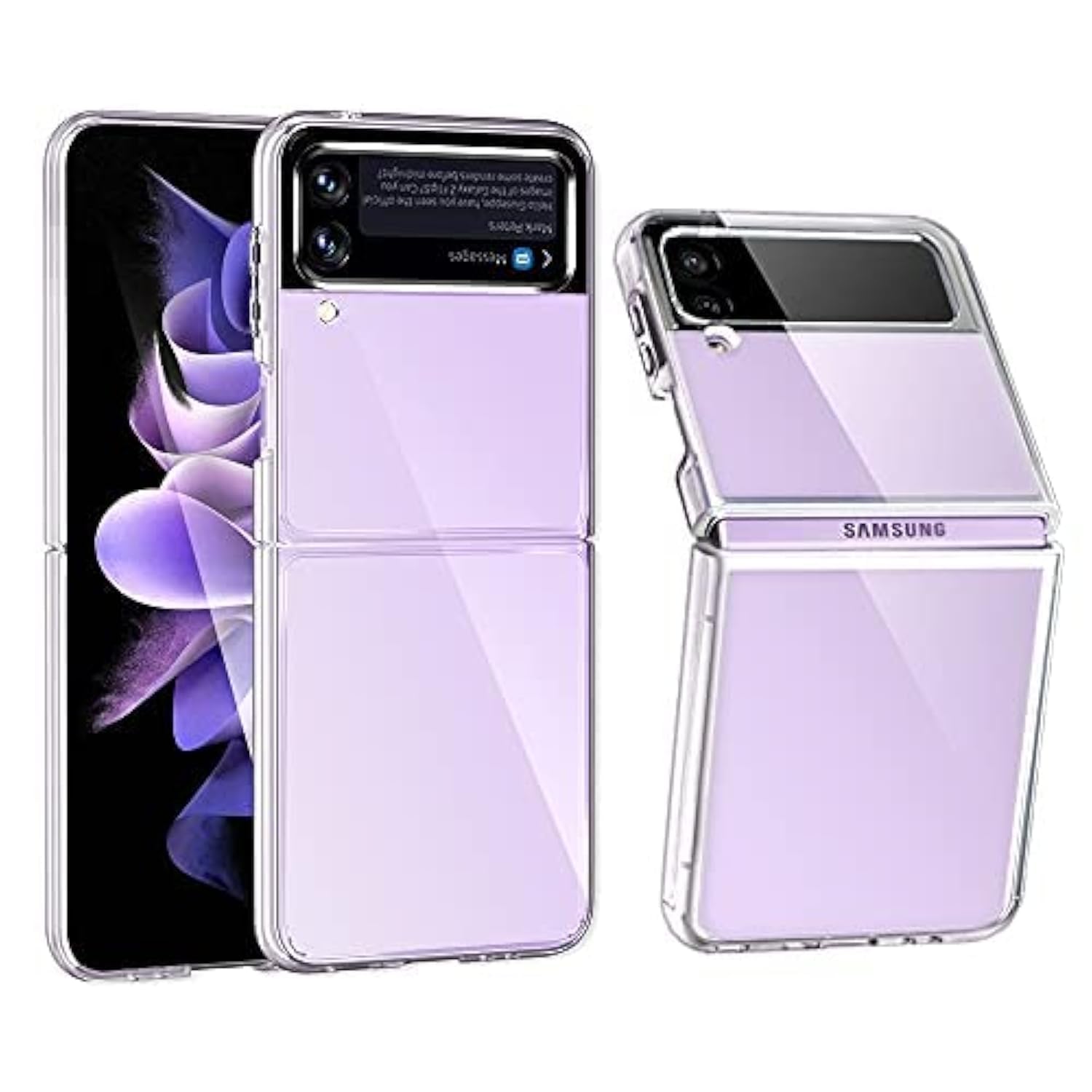 for Samsung Galaxy Z Flip 3 Case, Clear Shockproof Zflip3 Phone Cover, Slim Thin