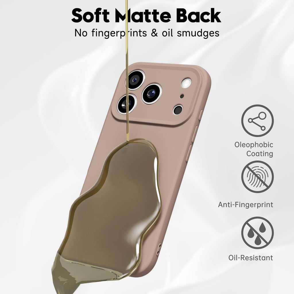 Iphone 17 Pro Phone Case Silicone, Minimalist Ultra Thin Slim Soft Rubber Gel So