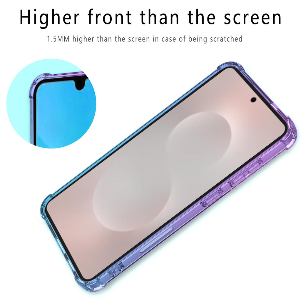 S26 Case: Women Girls Reinforced Corners Tpu Shock-Absorption Flexible Gradient