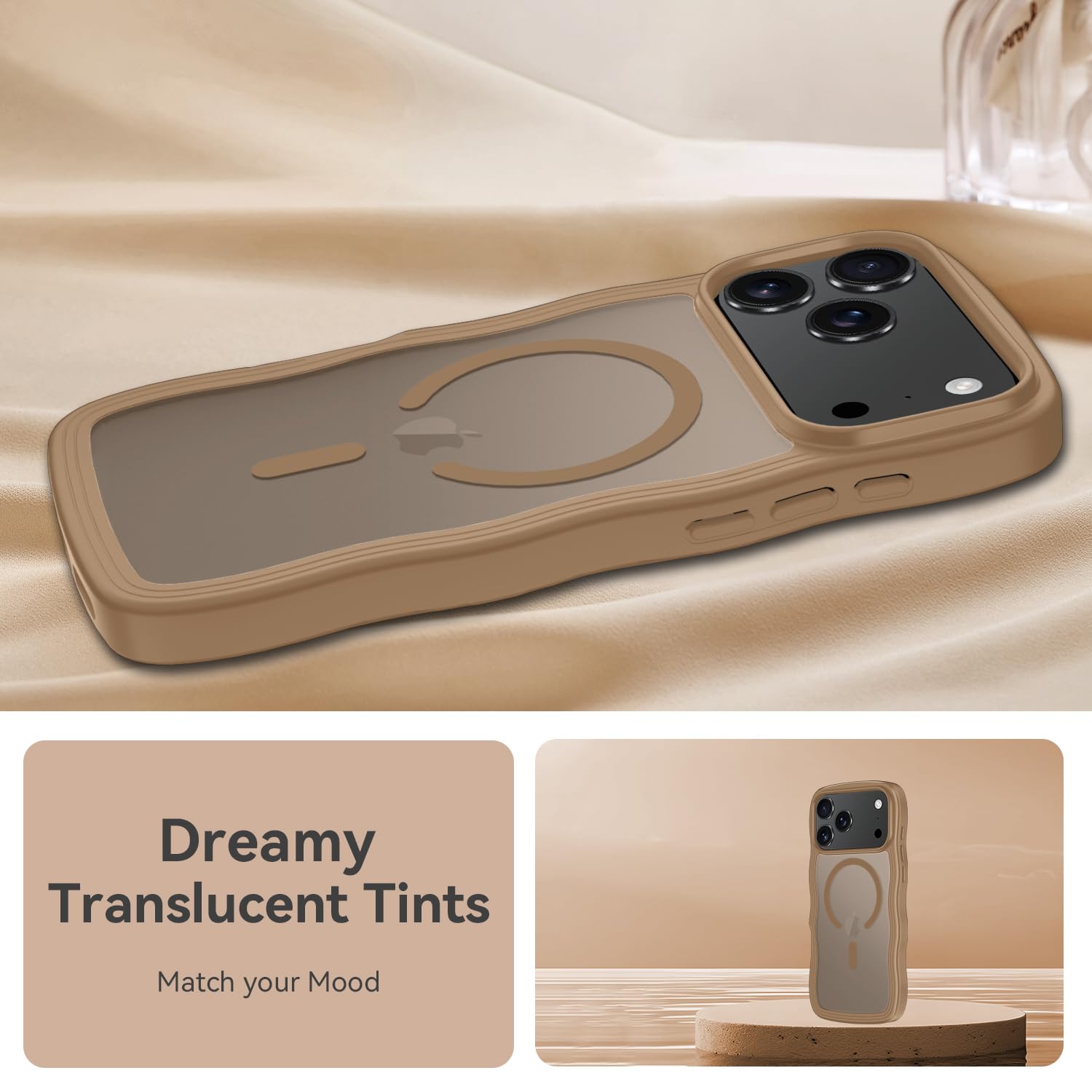 with iPhone 17 Pro Case with HD Screen Protector, [Compatible with Ma