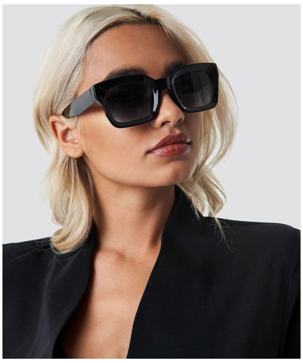 Square Sunglasses for Men Women Fashion Thick Rectangle Sun Glasses UV Pr