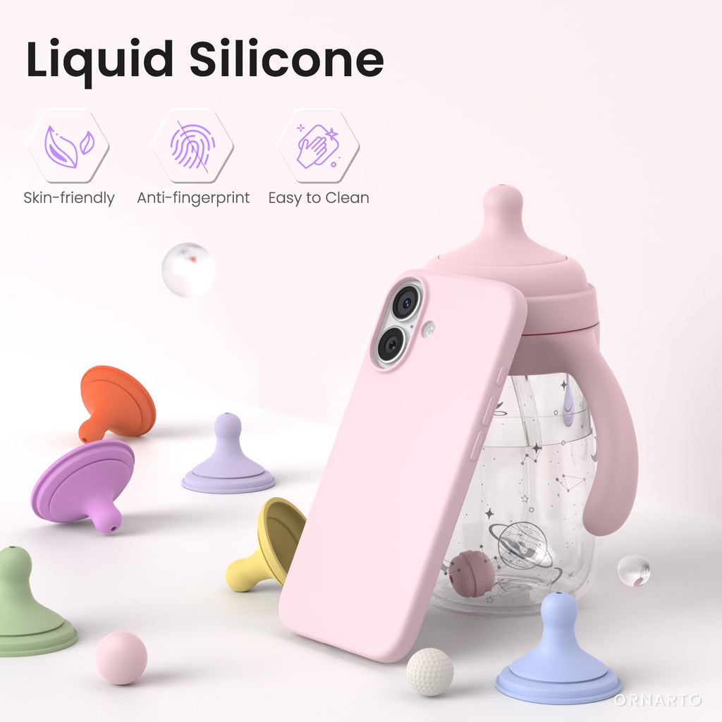 17 Case 6.3, Slim Liquid Silicone 3 Layers Full Covered Soft Gel Rubber Phone Ca