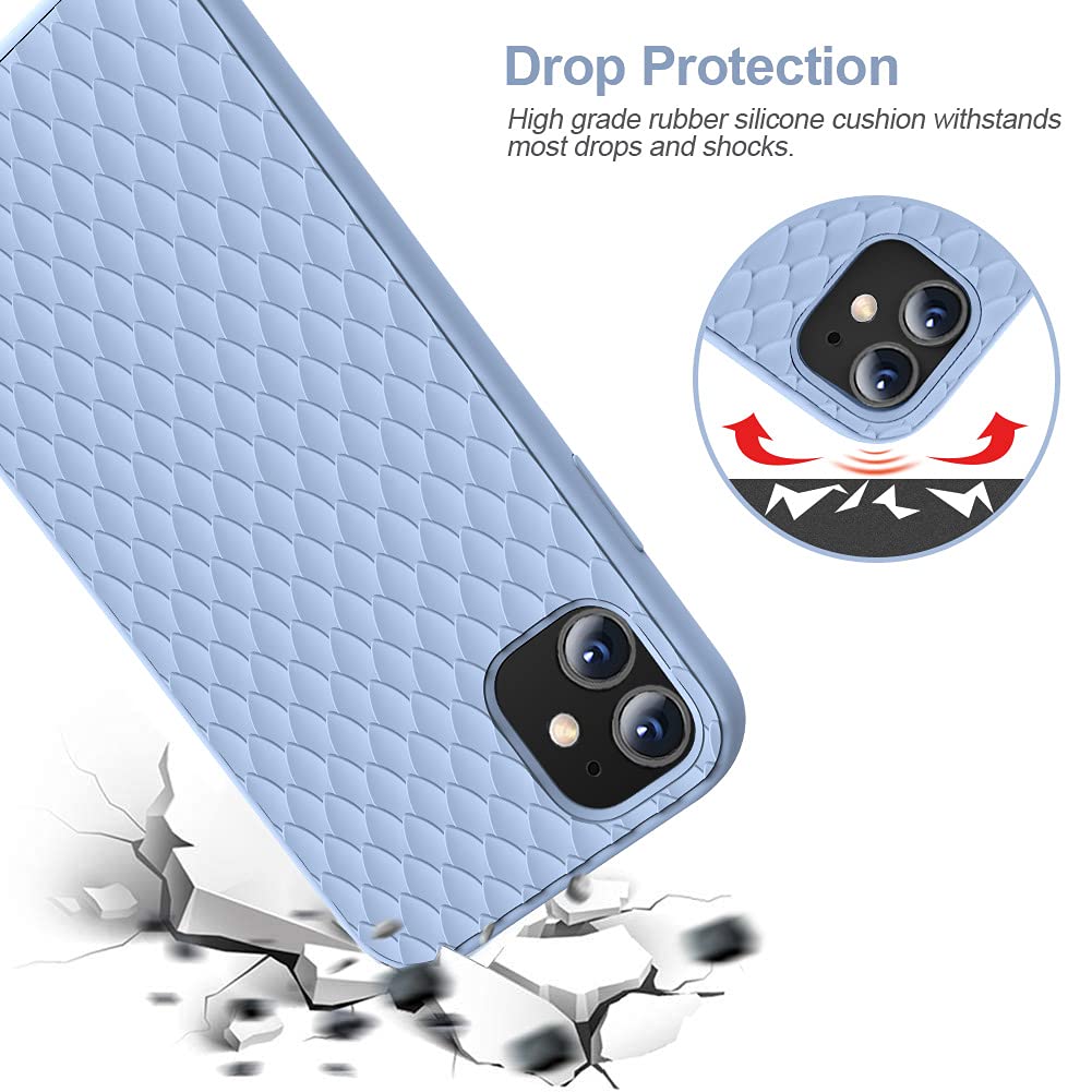 iPhone 11 Case [Cute Dragon Scale Series] Anti-Scratch Microfiber Liner, Sho