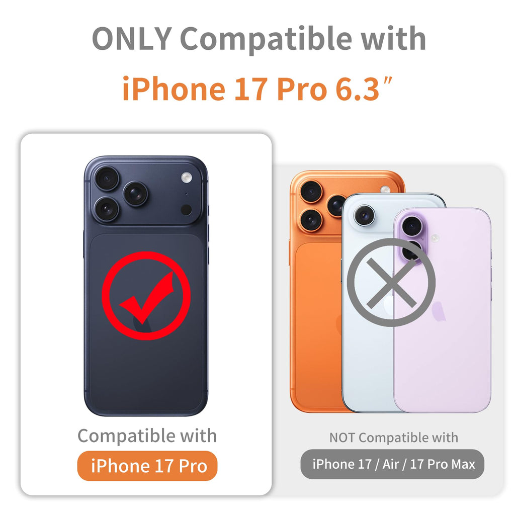 With Iphone 17 Pro Case Clear, Transparent Shockproof Phone Cases, Slim Anti-Scr