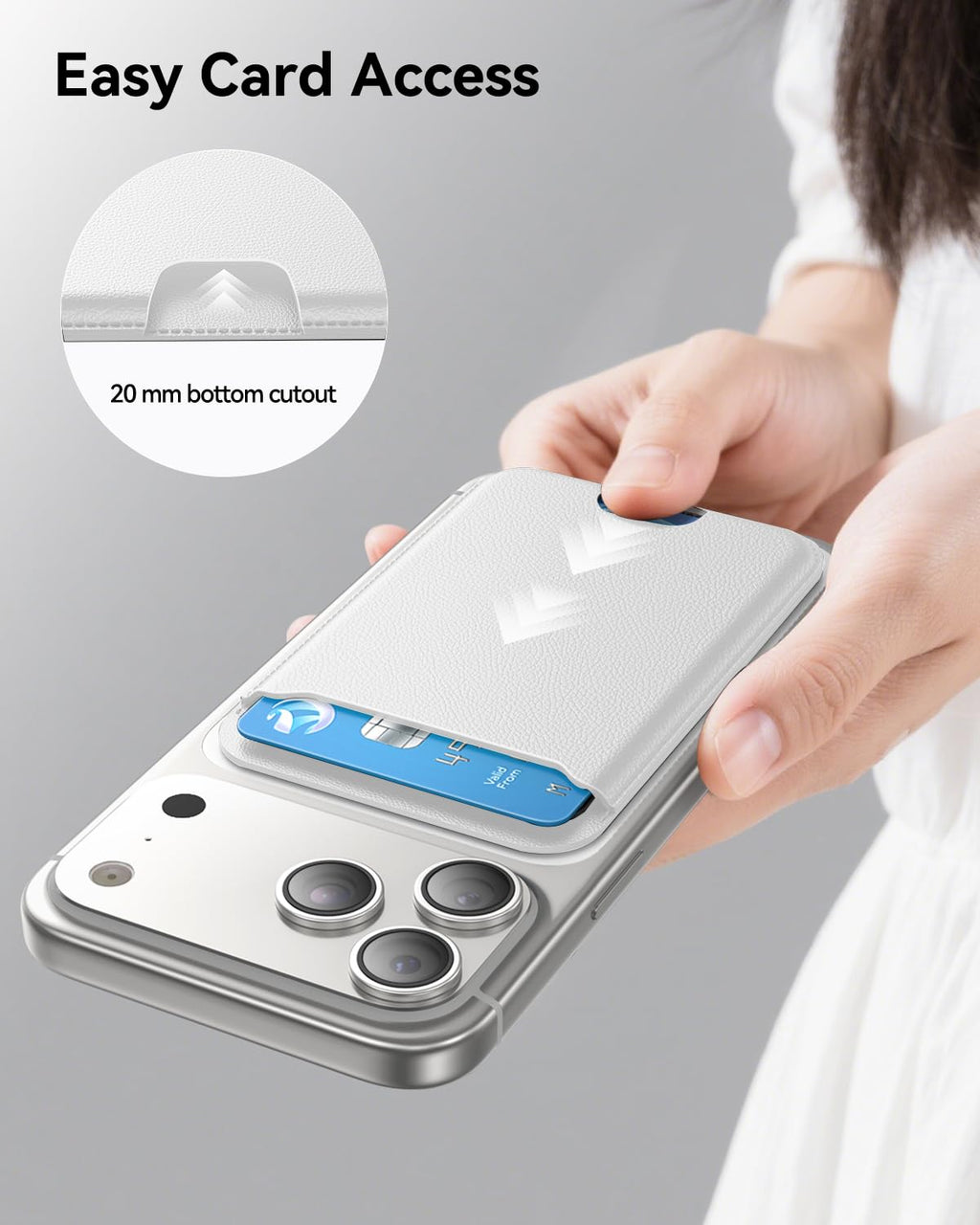 for MagSafe Wallet, 3 Cards Holder, Slim Magnetic Phone Wallet for iPhone 17/16/