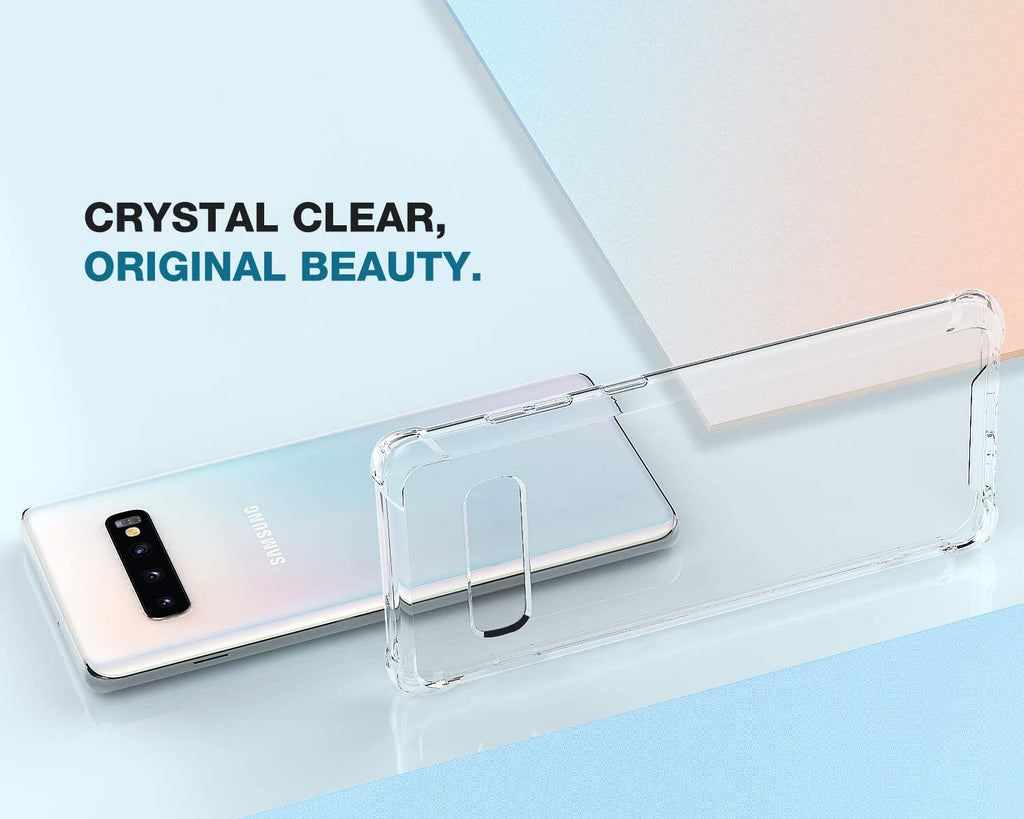 Clear Case for Samsung Galaxy S10+ / S10 Plus - Shockproof Bumper with Airbag Co