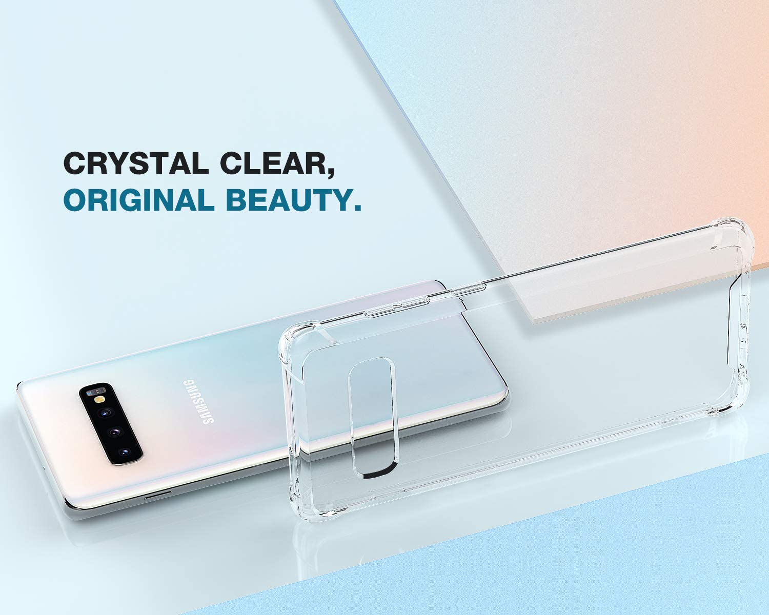 Clear Case for Samsung Galaxy S10+ / S10 Plus - Shockproof Bumper with Airbag Co
