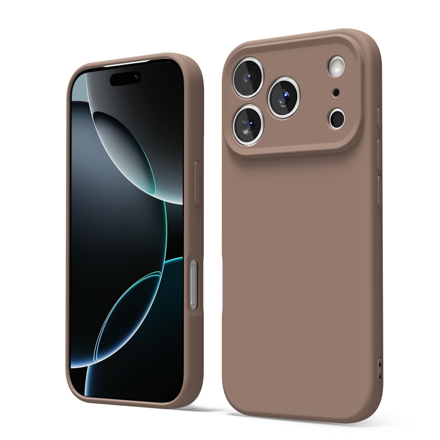 Iphone 17 Pro Phone Case Liquid Silicone, Cute Thin Slim Grip Soft Rubber Gel Fo