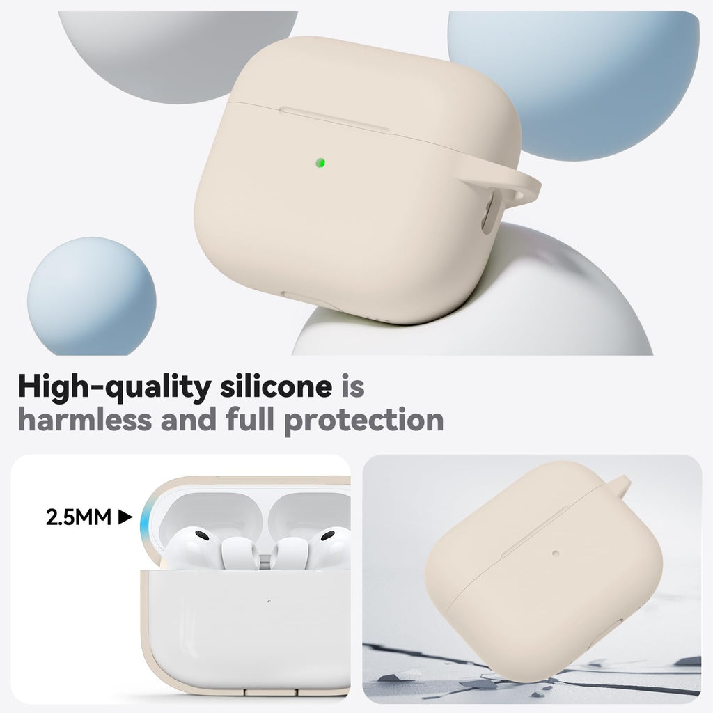 Airpods Pro 3 Case 2025 With Cleaner Kit,Soft Silicone Protective Cover For Appl