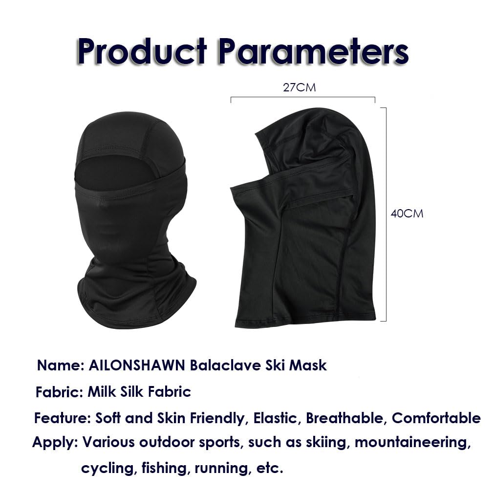 Balaclava White Ski Mask 2 Pack Full Face Mask for Men Shiesty Ski Mask Women Mo
