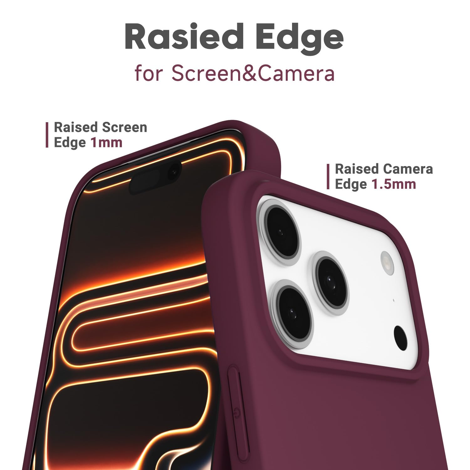 Iphone 17 Pro Case Silicone Mag Safe, Magsafe Ultra Slim Thin Magnetic Phone Cas