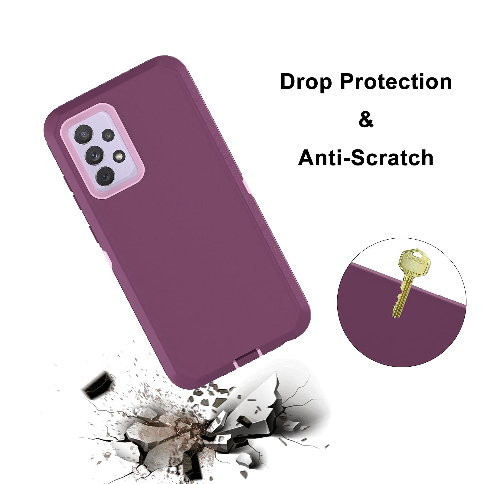 Galaxy A52 Case - Rugged Heavy-Duty Shockproof Protection for Ultimate Drop Defe