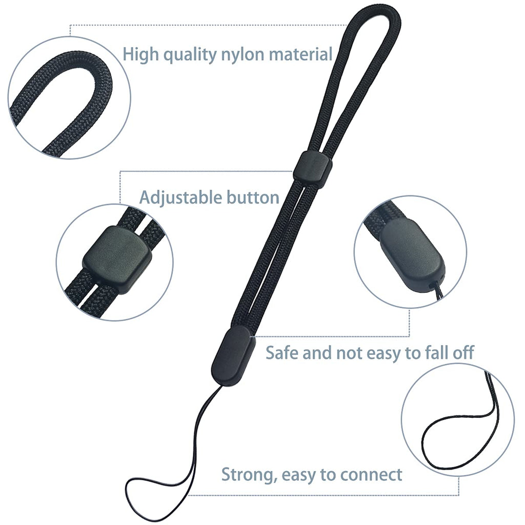 Wrist Lanyard, 8.8 Inch Hand Wrist Strap Lanyard, Adjustable Nylon Wristlet Stra