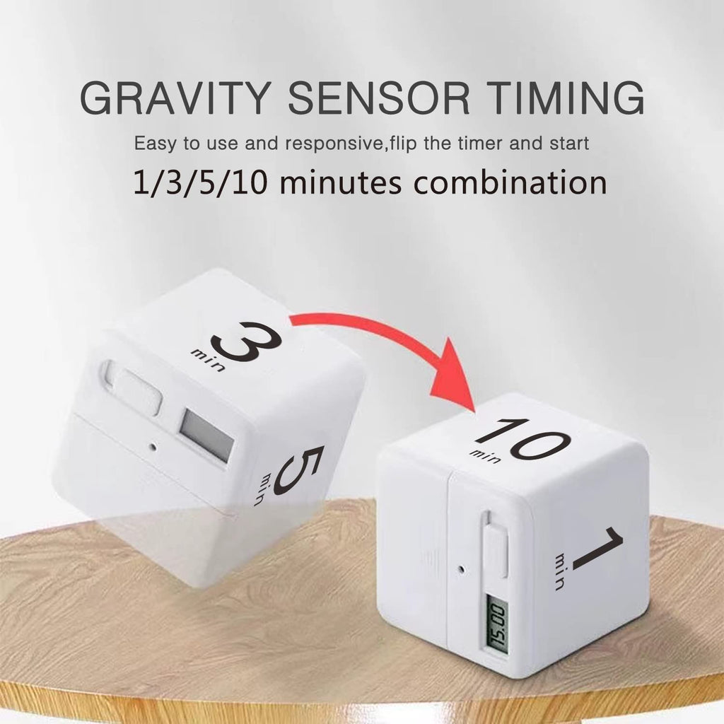 Productivity Visual Timer 1/3/5/10 Minutes Preset, Desk Portable Rotating Multi