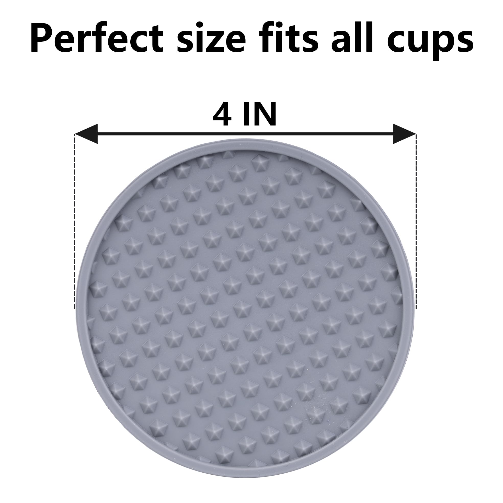 Drink Coasters 6 Pack with Holder — Non-Slip Non-Stick Cup Mat for Hot & Cold Dr
