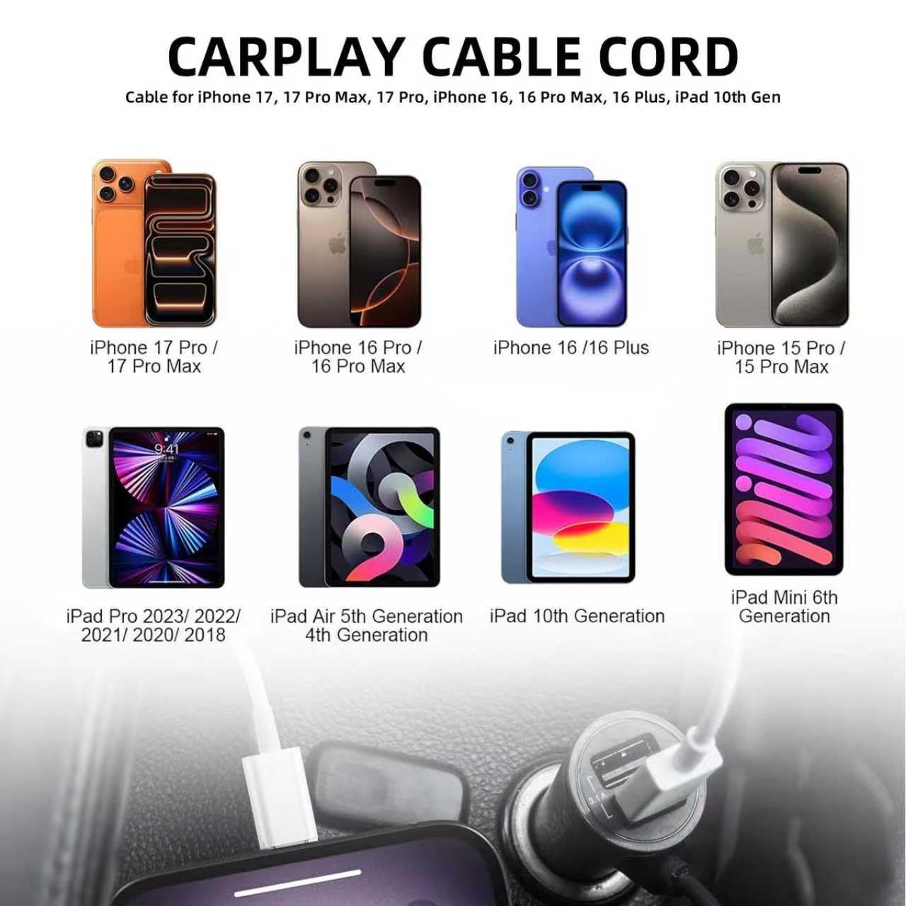 Cable Cord Iphone 16 17 Usb A To Usb C Cable For 17 Air/17 16 15 Pro Max ，Plus,