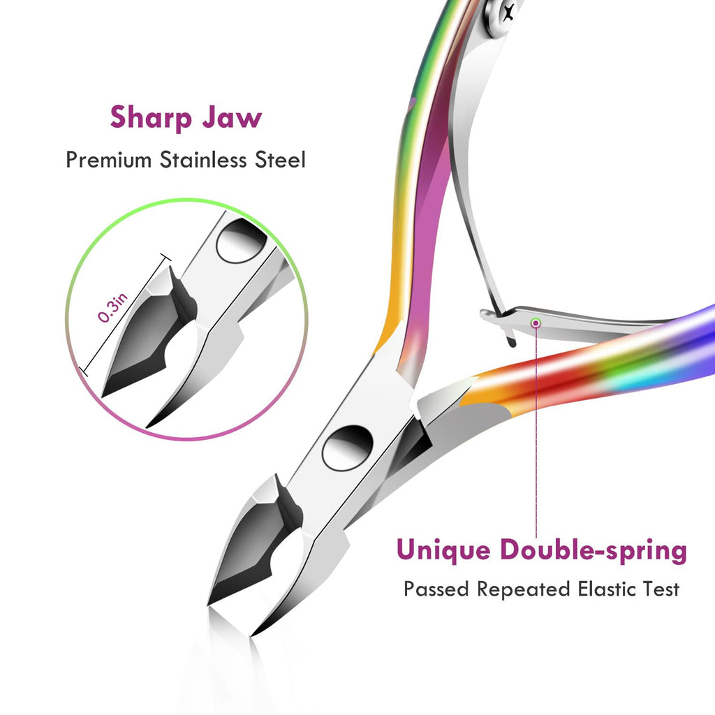 Remover with Cuticle Pusher, XUNXMAS Professional Stainless Stee