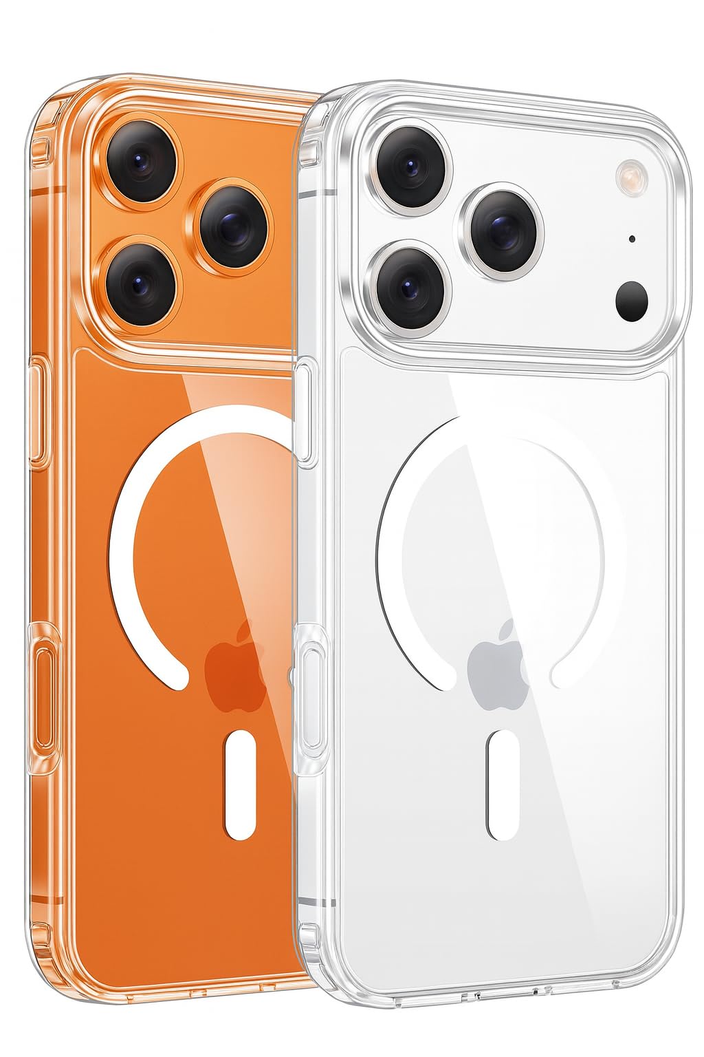 17 Pro Case, Transparent Acrylic Tpu Shockproof Phone Cover With Magnetic Wirele