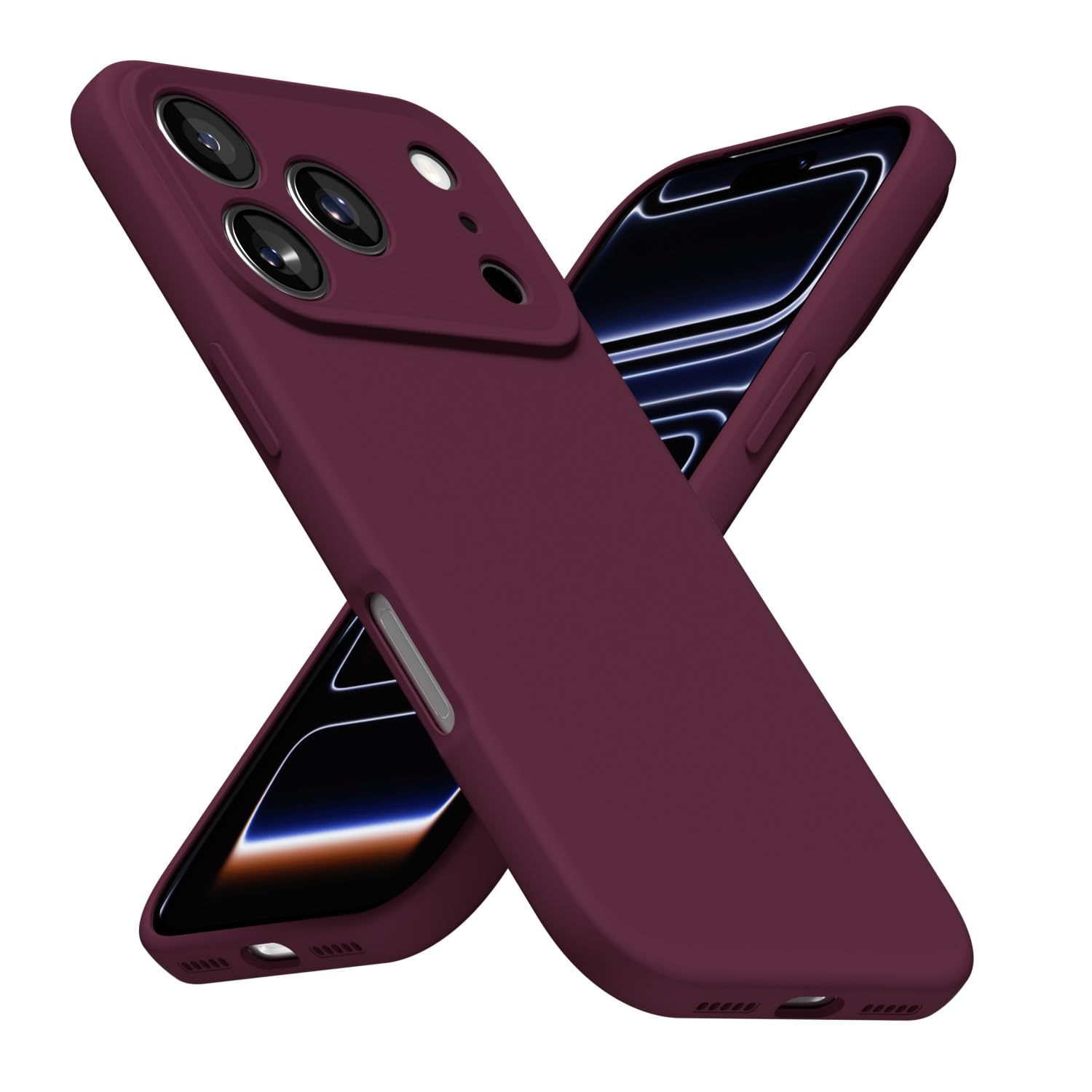 Iphone 17 Pro Max Phone Case Silicone, Minimalist Ultra Thin Slim Soft Rubber Ge