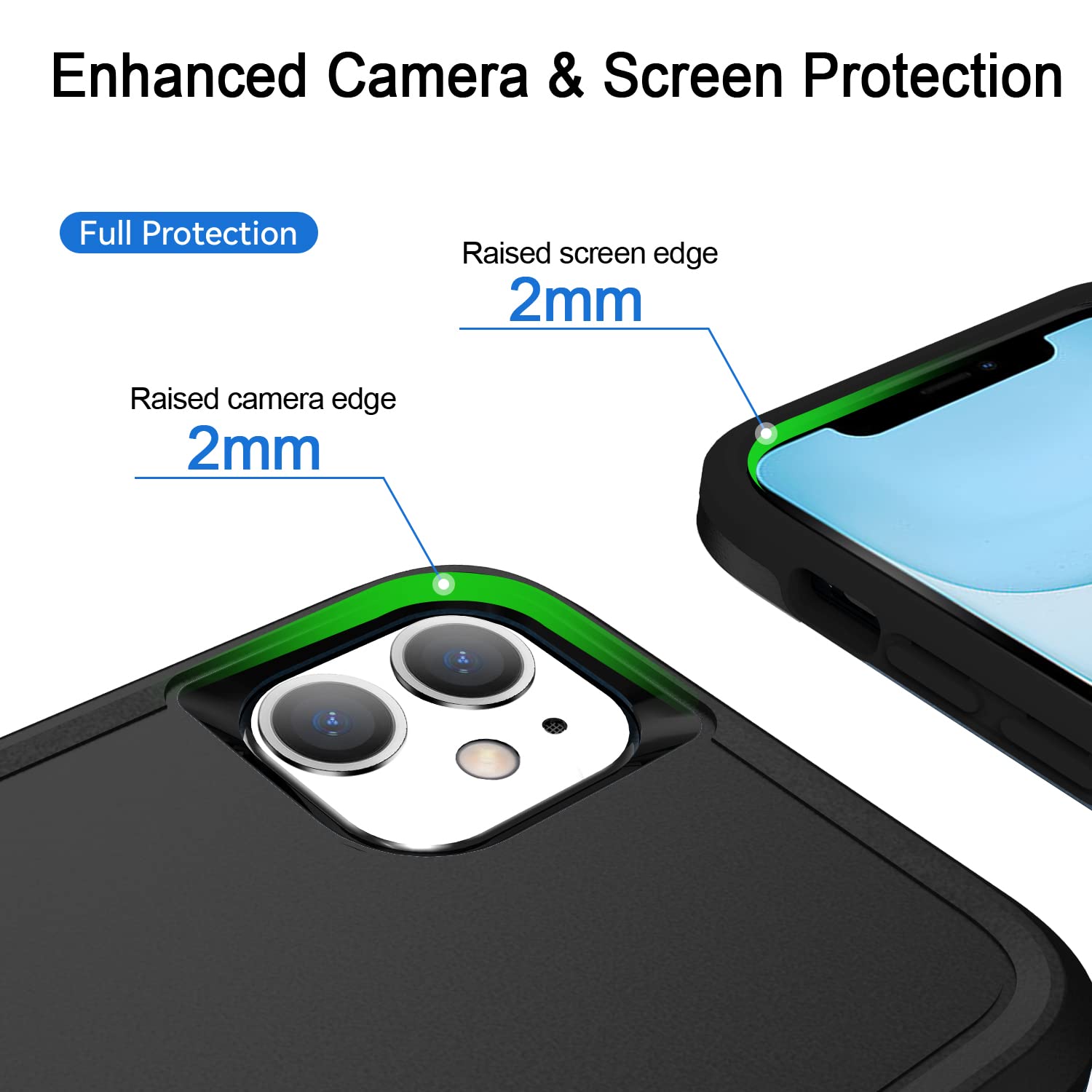 with iPhone 11 Case, Heavy Duty Protection Shockproof Dropproof Dustp