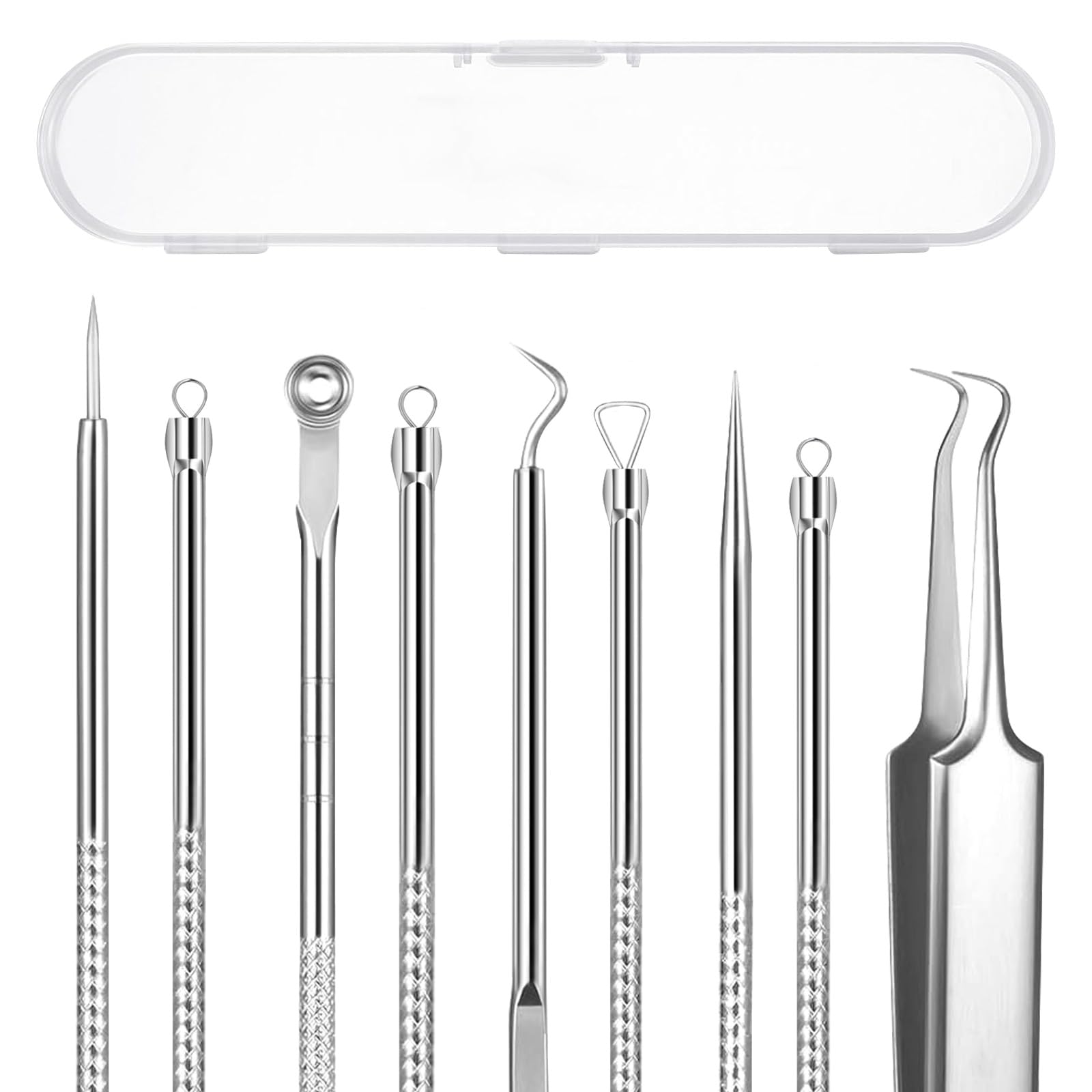 Remover Comedone Extractor Kit 5 Piece — Professional Stainless Steel Pimple & A