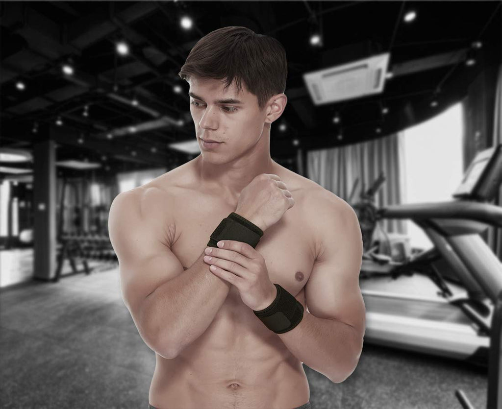 2 Pack Wrist Brace Adjustable Wrist Support Wrist Straps for Fitness Weightlifti