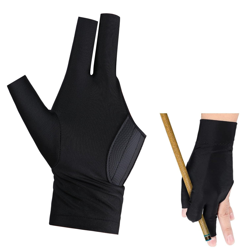 Glove Left Hand Billiards Glove Three Finger Pool Cue Gloves Breathable Ela