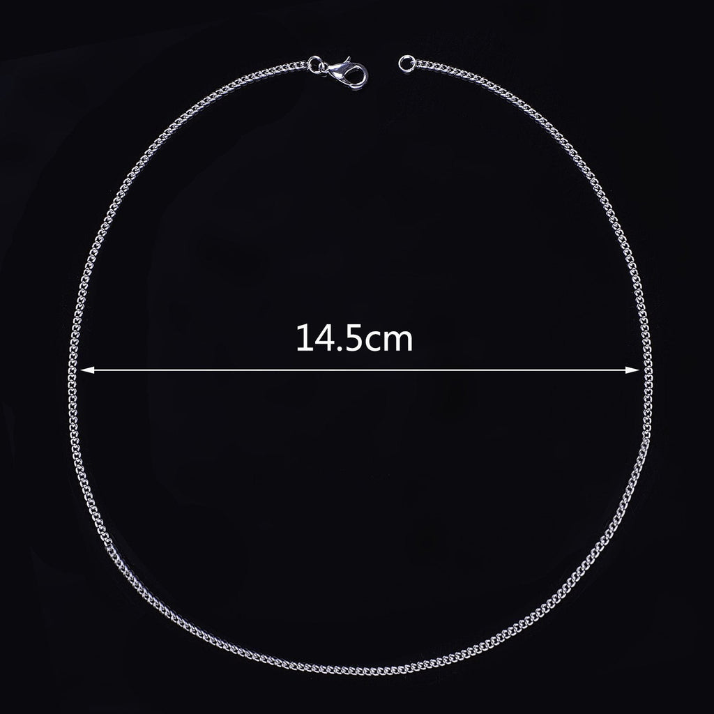 12 Pack Iron DIY Chain Necklaces Lobster Clasp Link Chain Necklaces Silver Plate