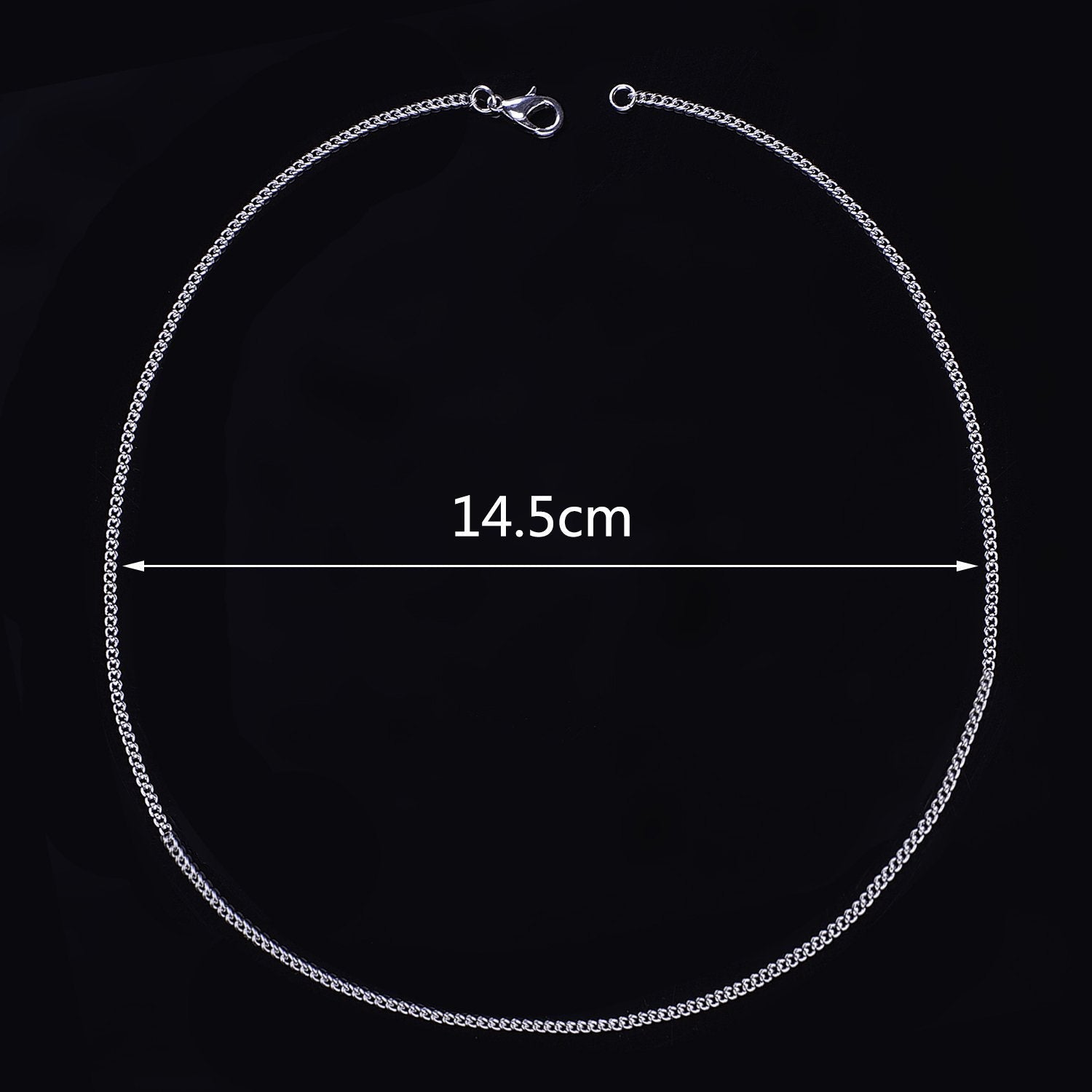 12 Pack Iron DIY Chain Necklaces Lobster Clasp Link Chain Necklaces Silver Plate