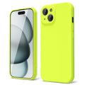 Iphone 15 Phone Case Liquid Silicone, Cute Thin Slim Soft Rubber Gel For Women M