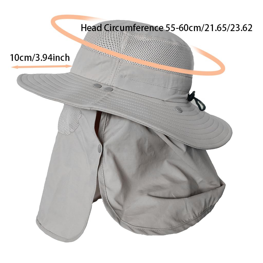 Hat Bucket Hats for Men Women,Outdoor Wide Brim Fishing Hat with Detachable Face