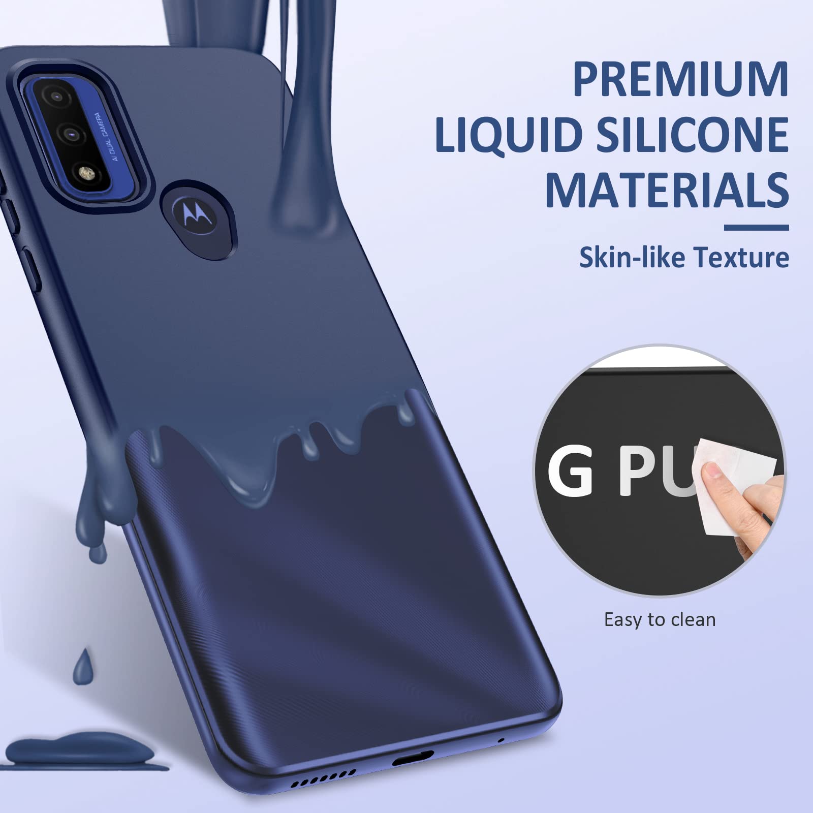 for Motorola Moto-G Pure Phone Case: G Play 2023 | G Power 2022 Silicone Matte C