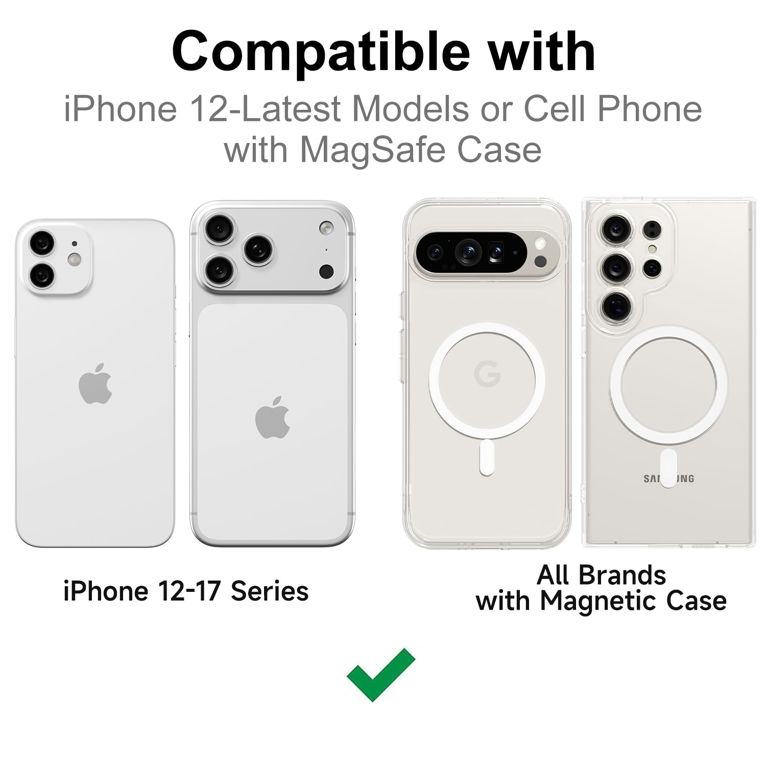 Wallet Clear Compatible with Magsafe Wallet, Slim Thin Translucen