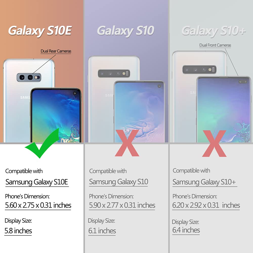 Clear Case for Galaxy S10E - Shockproof Bumper with Air Cushion Protection