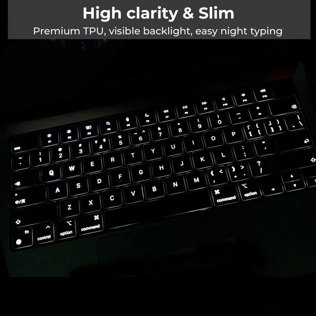 Keyboard Cover for MacBook Pro/Air (M1–M5, 13–16”)