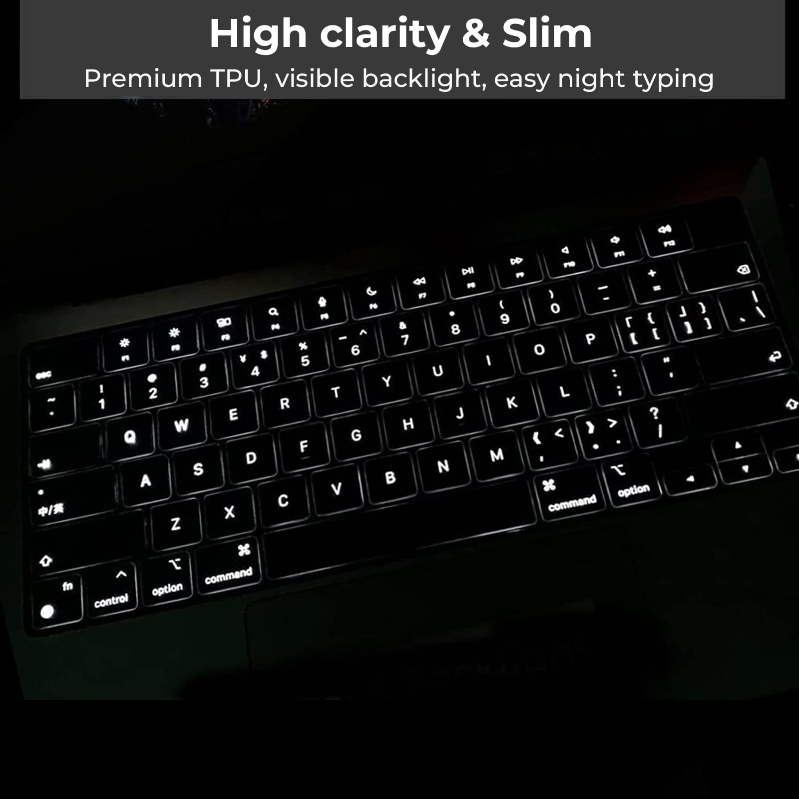 Keyboard Cover for MacBook Pro/Air (M1–M5, 13–16”)