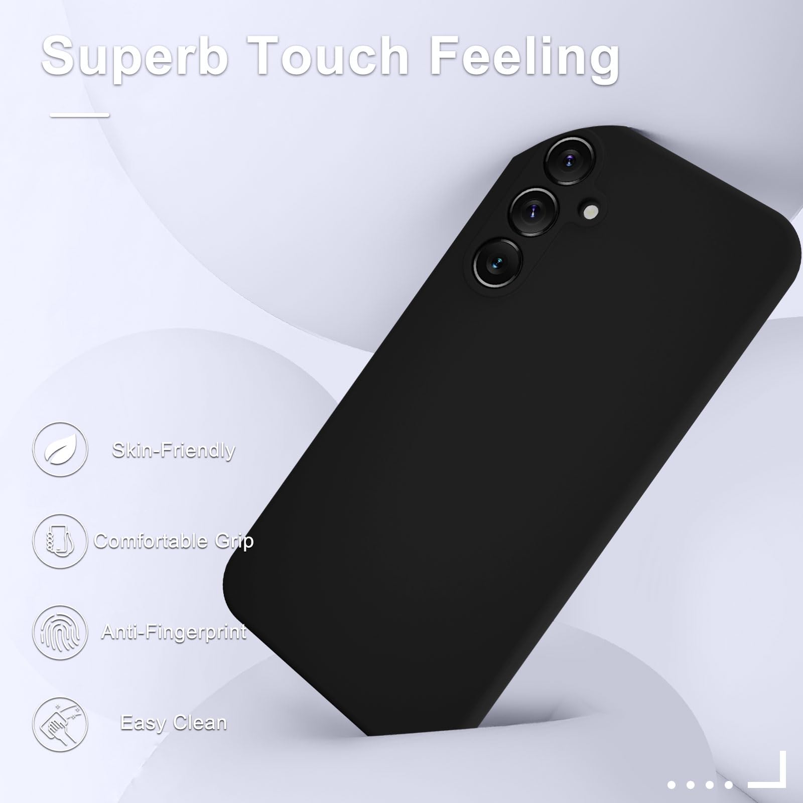 Samsung Galaxy A15 5G Case, Silicone Phone Case With 1 Screen Protector, Soft An