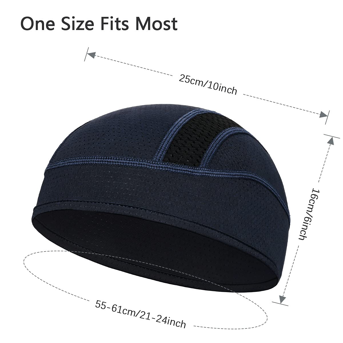 Cap Helmet Liner Beanie, Cooling Mesh Cycling Running Hat for Men Women, Fits Un