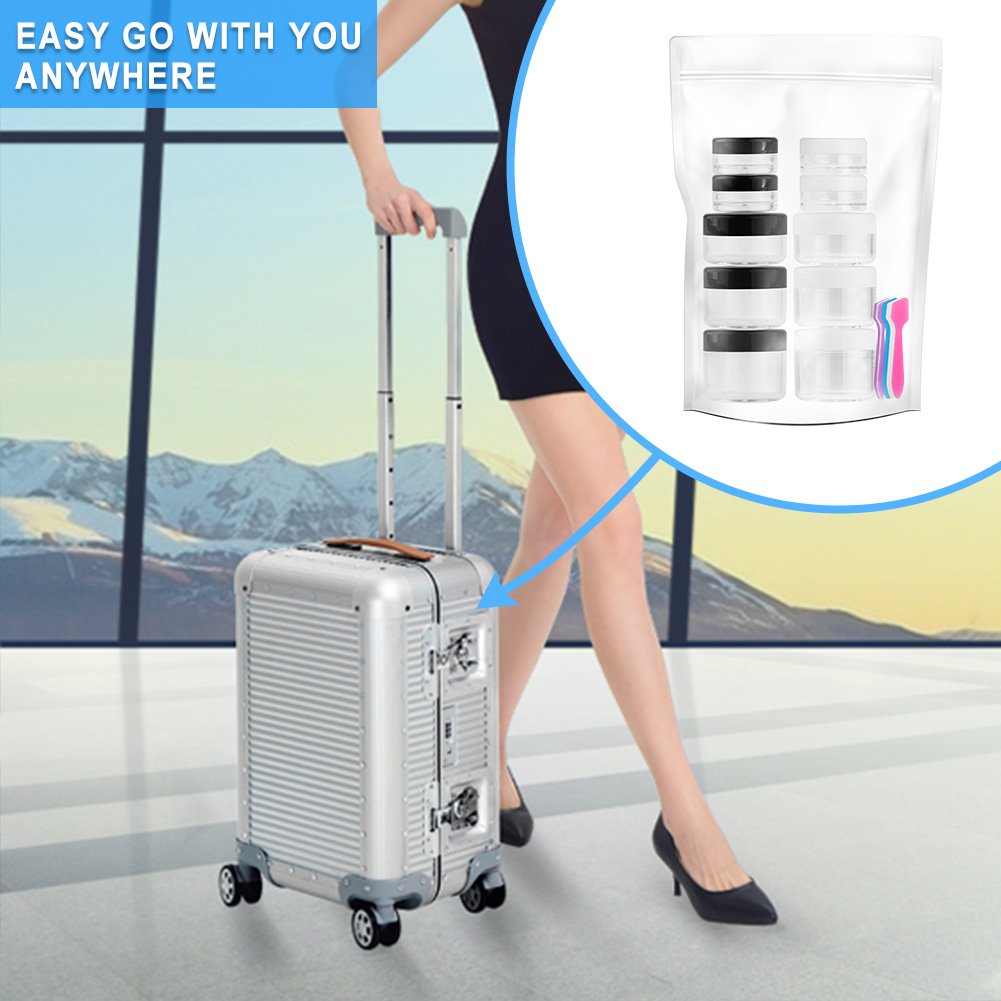 Makeup Travel Containers with Lids 0.11/0.18/0.35/0.53/0.7 OZ Size Cos