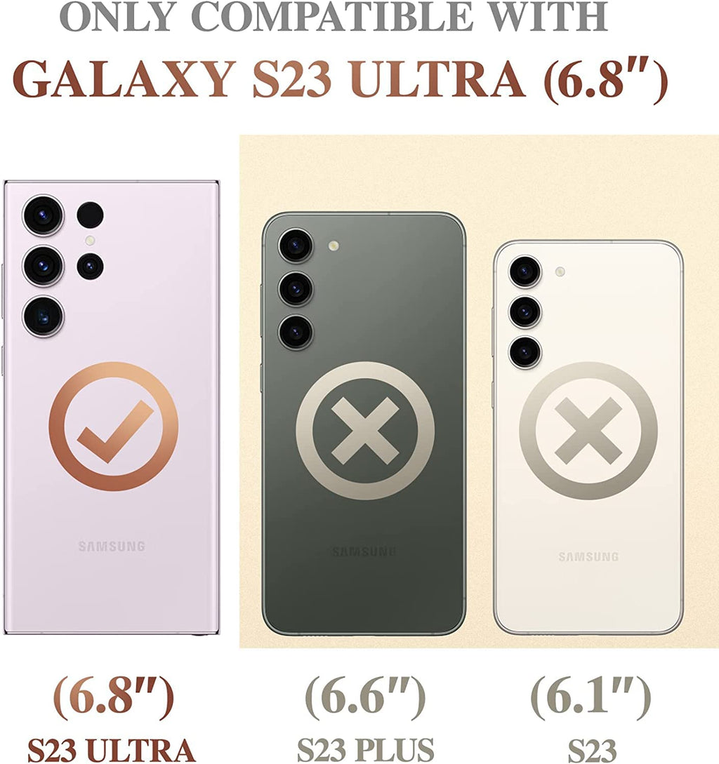 Galaxy S23 Ultra Case 5G 6.8-inch, Luxury Sparkle Glitter Translucent Clear Opal