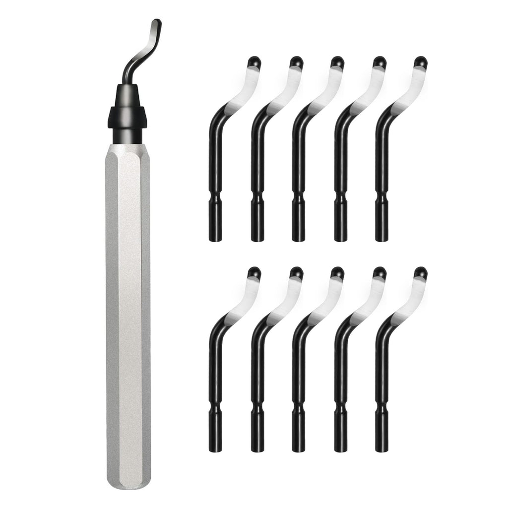 11-Blade Deburring Tool for 3D Printing, Premium High-Speed Steel Blades for Smo