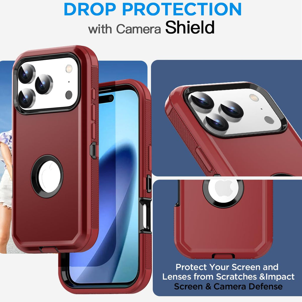 Iphone 17 Pro Case,Heavy Duty Drop Protection Full Body Rugged Shockproof/Drop P